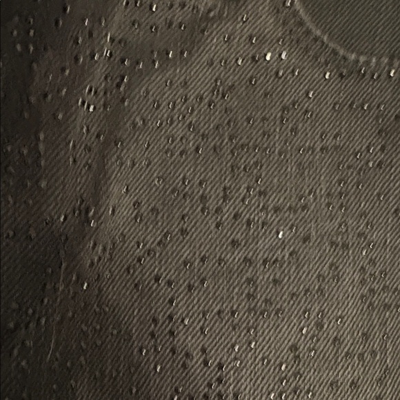 Etienne Marcel black jeans with black embellishments on front in ombre pattern - Picture 5 of 5